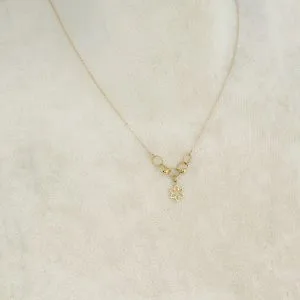 گردنبند طلا مینیمال گل